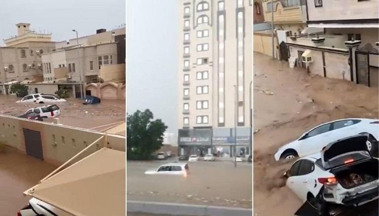 Uji merr para çdo gjë, rrugët kthehen në lumenj në Arabinë Saudite (Video)