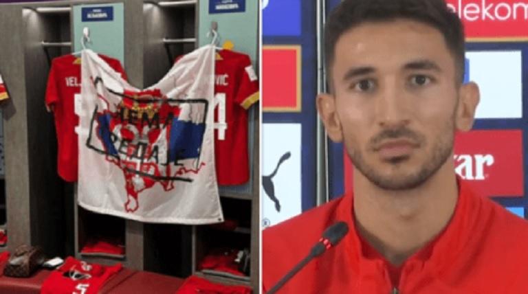 Gazetari amerikan e pyet futbollistin serb për skandalin me flamur, ky ishte reagimi i shpejtë nga zyrtari i Federatës serbe (Video)