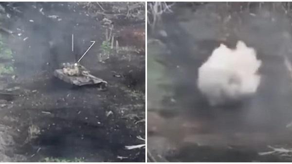 Shkuan për të nxjerrë bashkëluftëtarët e plagosur në tankun e goditur nga artileria ukrainase, e pësojnë keq ushtarët rus (Video)