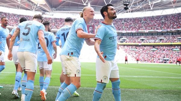 Man City një hap më afër tripletës! Me dy gola të mrekullueshëm të Gundogan, City triunfon në finale të FA Cup përballë Man United!