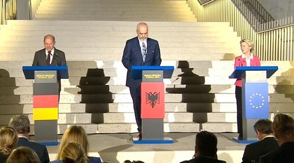 Rama krah Scholz dhe Von der Leyen, përmend luftën në Ukrainë dhe Izrael, por jo sulmin terrorist në Kosovë: Kohët e vështira na përbashkojnë