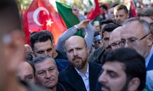 Djali i Erdoganit në marshimin pro-palestinez në Turqi