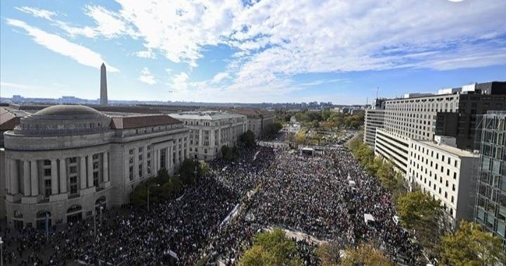 Edhe në Washington sot u mbajtë protestë në mbështetje të Palestinës