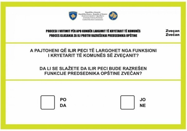 Prezantohen fletëvotimet për votimin për largimin e kryetarëve në veri