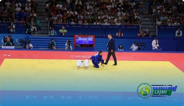 Loriana Kuka fiton me ippon ndeshjen e parë në Lojërat Olimpike, e mposht sllovenen