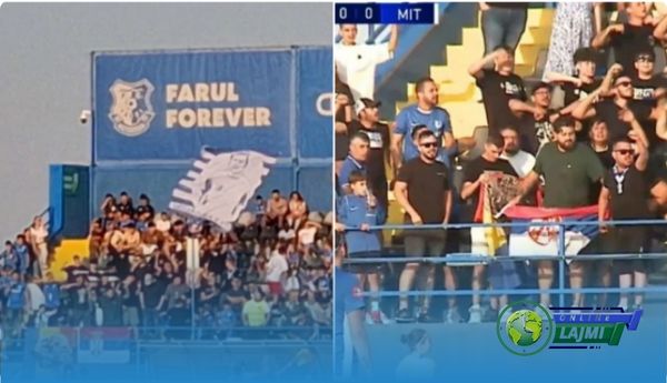 Skandal në Constanta: Flamuj serbë në stadium, u ndërpre ndeshja e kampiones së Kosovës